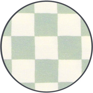 Lou Lou and Company Knit Top Knot Hat in Kirby with swamp checkered pattern, soft knit fabric, and playful design for infants.