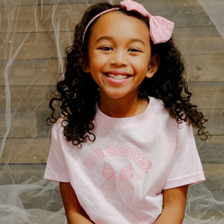 Sweet Wink Big Sister Bow Short Sleeve T-Shirt - Ballet