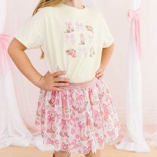 Sweet Wink Coquette Cowgirl Short Sleeve T-Shirt - Natural