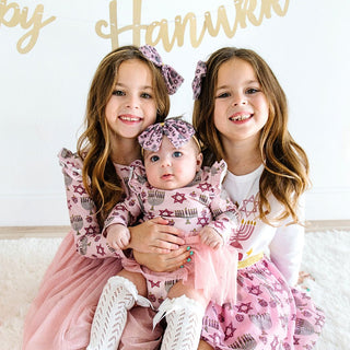 Sweet Wink Hanukkah Long Sleeve Tutu Bodysuit