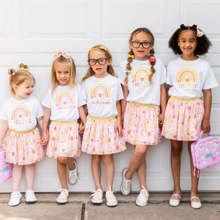 Sweet Wink Pencil Rainbow Preschool S/S White Tee, Sweet Wink, 1st Day of Preschool, 1st Day of School, Back to School, cf-size-7-8y, cf-type-tee, cf-vendor-sweet-wink, First Day of Preschool