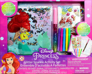 Disney Princess Glitter Activity Set, Tara Toy Corp., Activity Set, Arts & Crafts, Arts and Crafts, Book, Disney Princess, Disney Princesses, Glitter Sparkle Activity Set, Little Mermaid, Min