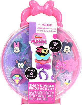 Minnie Mouse Snap N Wear Rings Activity, Tara Toy Corp., Arts & Crafts, Arts and Crafts, cf-type-arts-&-crafts, cf-vendor-tara-toy-corp, Disney minnie Mouse, Jewelry, Jewelry Activity Set, Je
