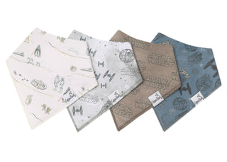 Copper Pearl Star Wars Tatooine™ Bandana Bib Set
Set of Star Wars-themed baby bibs on a white background