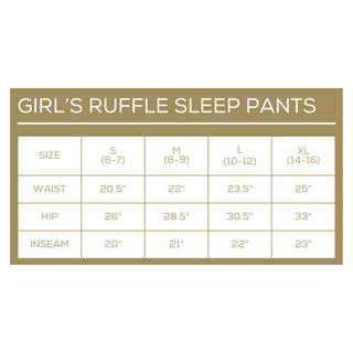 The Royal Standard Girl's Tickled Pink Ruffle Sleep Pant