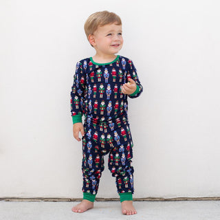The Royal Standard Kid's Nutcracker March Pajama Set - Navy