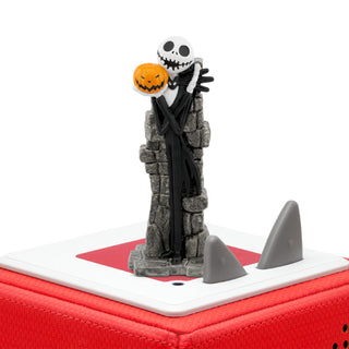 Tonies Character - Disney: The Nightmare Before Christmas Skeleton figure with pumpkin head on a red and white base