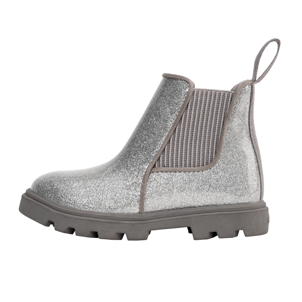 girls glitter chelsea boots