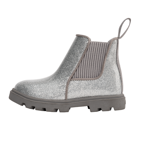 Native Kensington Treklite Glitter Kids Boot - Silver Glitter / Pigeon Grey, Native, Boot, Boots, cf-size-c10, cf-size-c11, cf-size-c12, cf-size-c13, cf-size-c6, cf-size-c7, cf-size-c8, cf-si