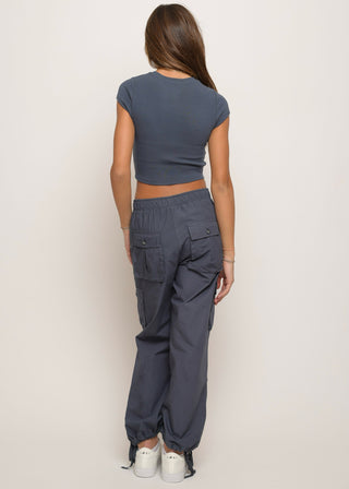 Kaveah Cap Sleeve Babydoll Tee - Ombre Blue
