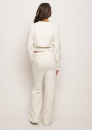 Kaveah, Kaveah Cozy Knit Pants - Ecru - Basically Bows & Bowties