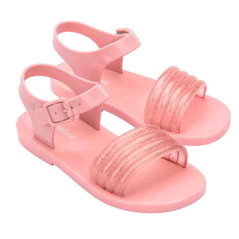 Mini Melissa  Mar Wave Kids - Pink / Glitter Pink