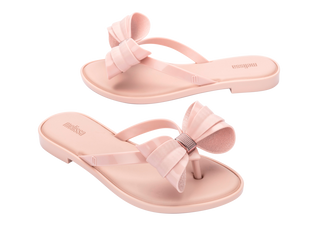 Melissa Flip Flop Slim V AD - Pink / Glitter Pink
