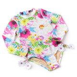 Shade Critters Long Sleeve 1pc Swimsuit - Watercolor Floral