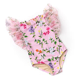 Shade Critters Tulle Sleeve 1pc Swimsuit - Wildflowers
