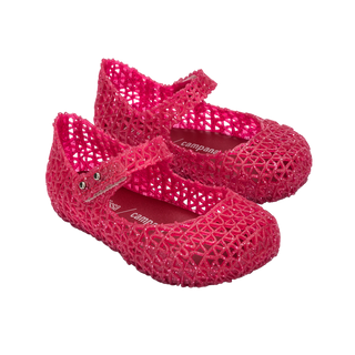 Mini Melissa Mini Campana Papel - Raspberry Glitter (Red)