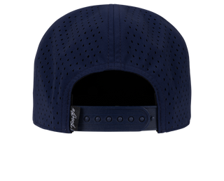 Kids Navy Hat by BinkyBro featuring USA flag design, made of durable fabric with a curved brim and adjustable strap.