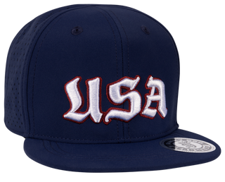 Kids navy hat by BinkyBro with USA flag design, featuring a classic navy color and adjustable brim for a comfortable fit.