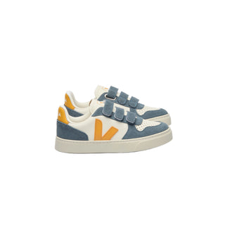 BEIJA Kids V-10 leather sneakers in beige, featuring a sleek design and durable construction for children.