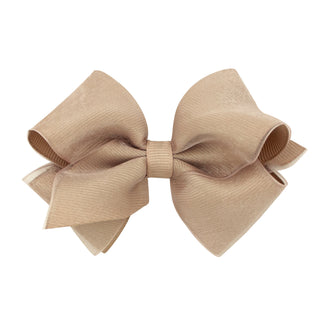 Wee Ones, Extra Small Overlay Grosgrain Bow on Clippie - Basically Bows & Bowties