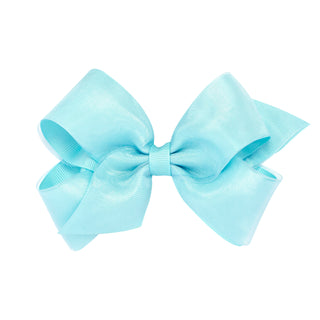 Wee Ones, Medium Overlay Grosgrain Bow on Clippie - Basically Bows & Bowties