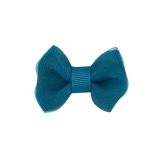 Wee Ones, Tiny Bowtie Organza Overlay Bowtie Bow on Clippie - Basically Bows & Bowties