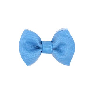 Wee Ones, Tiny Bowtie Organza Overlay Bowtie Bow on Clippie - Basically Bows & Bowties