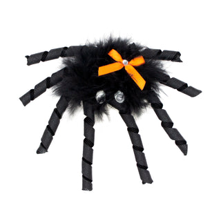 Halloween Marabou Spider Hair Clip, Wee Ones, Alligator Clip, Alligator Clip Hair Bow, Clippie, Clippie Hair Bow, Hair Bow, Hair Bow on Clippie, Hair Bows, Halloween, Halloween Bow, Halloween