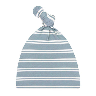 Lou Lou and Company Top Knot Hat - Wells
Blue and white striped baby swaddle and hat set on a white background