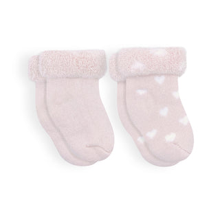 Kushies 2 Pack Terry Newborn Sock Set - Pink Heart, Kushies Baby, Baby Socks, cf-type-socks, cf-vendor-kushies-baby, Kushie Baby, Kushies, Kushies Baby Socks, Kushies Newborn Socks, Newborn S