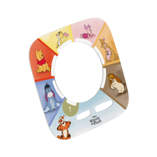 Winnie the Pooh character-themed potty seat on a white background