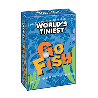 Playmaker World's Tiniest Card Game: Go Fish
World's Tiniest Go Fish game box with blue background and colorful text
