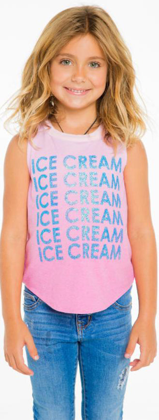 Chaser Ice Cream Tank, Chaser, Chaser, Chaser Ice Cream Tank Top, Chaser Kids, Chaser Tank Top, Cyber Monday, Els PW 8258, End of Year, End of Year Sale, Girls Clothing, Ice Cream, Ice Cream 
