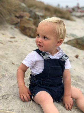 Me & Henry Jonty Denim Shortie Overall in Navy, Me & Henry, Boys Clothing, Denim Shortie Overall, Infant Boy Clothing, Jonty Denim Shortie Overall, Me & Henry, Me & Henry Jonty Denim Shortie 