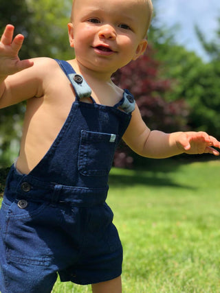 Me & Henry Jonty Denim Shortie Overall in Navy, Me & Henry, Boys Clothing, Denim Shortie Overall, Infant Boy Clothing, Jonty Denim Shortie Overall, Me & Henry, Me & Henry Jonty Denim Shortie 