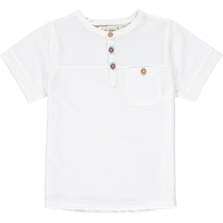 Me & Henry Boardwalk Pique Henley in White, Me & Henry, Boardwalk Pique Henley, cf-size-4-5y, cf-type-polo-shirt, cf-vendor-me-&-henry, Henley, Me & Henry, Me and Henry, Me and Henry Boardwal