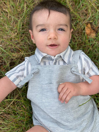 Me & Henry Pale Grey Reef Knotted Bubble, Me & Henry, Boy Bubble Romper, Boys Clothing, Bubble Romper, cf-size-12-18-months, cf-size-18-24-months, cf-type-romper, cf-vendor-me-&-henry, CM22, 