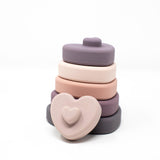 Three Hearts LE Heart Stacker - Darling, Three Hearts, Stacking Toy, Teether, Teething, Teething Toy, Three Hearts, Three Hearts LE Heart Stacker, Three Hearts Modern Teething Accessories, th