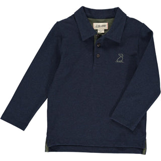 Me & Henry Navy Pique Spencer L/S Polo Shirt, Me & Henry, cf-size-6-7y, cf-type-polo-shirt, cf-vendor-me-&-henry, CM22, JAN23, Me & Henry, Me & Henry Fall 2021, Me & Henry L/S Polo Shirt, Me 