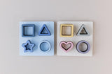 Three Hearts Silicone Puzzle - Blue, Three Hearts, Puzzle Teething Puzzle, Teether, Teething, Teething Toy, Three Hearts, Three Hearts Modern Teething Accessories, Three Hearts Silicone Puzzl