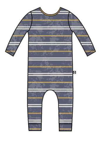 RAGS Infant Rag Romper - Bleach Stripe, RAGS, CM22, JAN23, MovingSummer2022, RAGS, RAGS Bleach Stripe, RAGS Infant Rag Romper, Rags Romper, Rags to Raches, Romper, Romper - Basically Bows & B