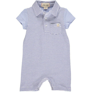 Me & Henry Saltash Polo Romper in Blue Stripe, Me & Henry, Boys Clothing, CM22, Infant Boy Clothing, JAN23, Me & Henry, Me & Henry Blue Stripe, Me & Henry Polo Romper, Me & Henry Saltash Polo