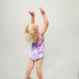 Fairwell Terra Bubble Romper in Aura, Fairwell, CM22, Fairwell, Fairwell Aura, Fairwell Kids Clothing, Fairwell SS22, Fairwell Terra Romper, Fairwell Tie Dye, Fairwell Tie Dye Romper, Made in