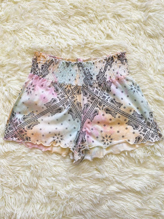Paper Flower Tie Dye Bandana Printed Short, Paper Flower, cf-size-large-12, cf-size-medium-10, cf-size-xlarge-14, cf-type-shorts, cf-vendor-paper-flower, CM22, JAN23, Paper Flower, Paper Flow