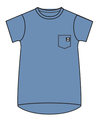 RAGS Essentials Short Sleeve Chest Pocket Rounded Kids Tee - Parsian Blue, RAGS, CM22, JAN23, MovingSummer2022, Parsian Blue, RAGS, Rags Essentials, Rags Essentials Tee, Rags Parsian Blue, RA