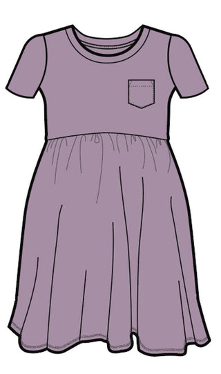 RAGS Essentials Short Sleeve with Chest Pocket Dress - Lavender, RAGS, CM22, JAN23, Lavender, MovingSummer2022, RAGS, RAGS Dress, RAGS Essentials Short Sleeve with Chest Pocket Dress, RAGS Gi