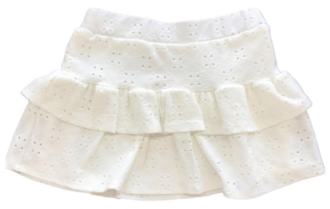 Tweenstyle by Stoopher Off White Eyelet Tiered Skirt, Tweenstyle, cf-size-4, cf-size-6, cf-type-skirt, cf-vendor-tweenstyle, Eyelet Tiered Skirt, Off White Eyelet Tiered Skirt, Sparkle by Sto