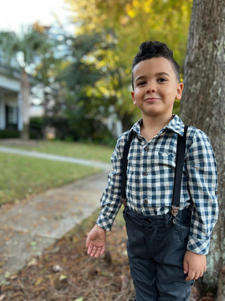 Me & Henry Atwood Woven Shirt - Navy Plaid, Me & Henry, Button Down Shirt, cf-size-6-7y, cf-size-7-8y, cf-size-8-9y, cf-type-shirt, cf-vendor-me-&-henry, CM22, JAN23, Me & Henry, Me & Henry A