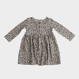 Babysprouts L/S Henley Dress in Cheetah in Charcoal, Babysprouts, Baby Sprouts, Babysprouts, Babysprouts Dress, Babysprouts Henley Dress, Babysprouts L/S Henley Dress, Charcoal Cheetah, Cheet