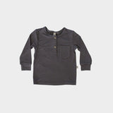 Babysprouts L/S Henley in Grey Wash, Babysprouts, Baby Sprouts, Babysprout Tee, Babysprouts, Babysprouts L/S Henley, cf-size-0-3-months, cf-size-3, cf-size-4, cf-size-6, cf-type-baby-&-toddle